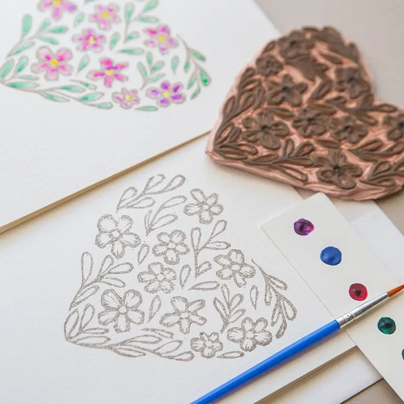 Wildflower Heart Watercolor Card Kit