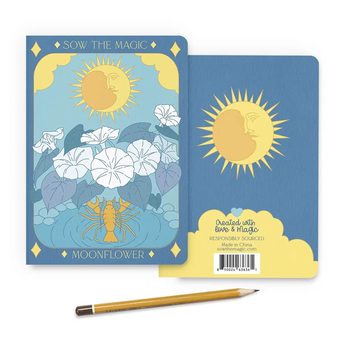 Moonflower Tarot Card Journal Notebook