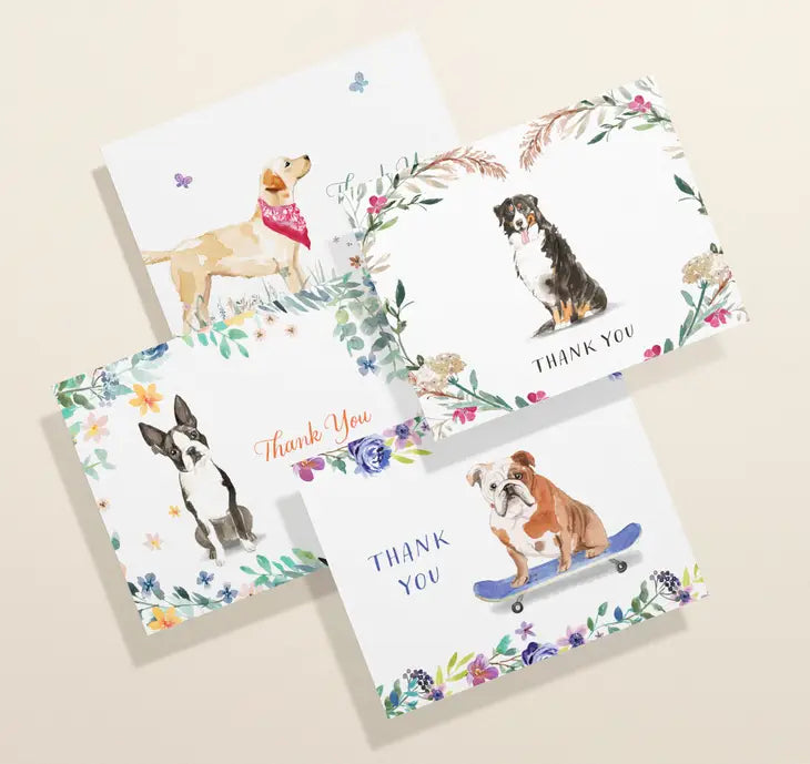 Dogs Greeting Card Set | Assorted Thank You Cards